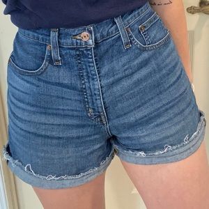 j.Crew High Waisted Denim Shorts
